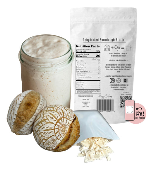 Dehydrated Sourdough Starter + Recipe + Free Shipping